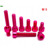M5x8 aluminiowa śruba imbusowa din 912 śrubka aluminiowa różowa m5x8