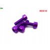 M3x10 aluminiowa śruba imbusowa din 912 kolorowa śruba aluminiowa fioletowa