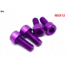 M5x12 aluminiowa śruba imbusowa din912 kolorowa śrubka aluminiowa fioletowa