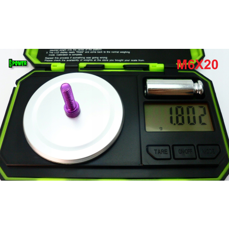 M6X20 ŚRUBA IMBUSOWA DIN 912 ISO 4762 ŚRUBA ALUMINIOWA M6 KOLOR FIOLETOWY