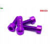 M6x20 śruba imbusowa din 912 iso 4762 śruba aluminiowa m6 kolor fioletowy