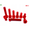 M5x25 aluminiowa śruba imbusowa din 912 kolorowa śrubka aluminiowa czerwona