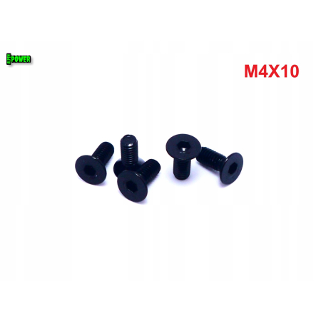 M4x10 śruba aluminiowa stożkowa imbus din 7991 śruba aluminiowa czarna