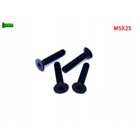 M5x25 śruba aluminiowa stożkowa imbus din 7991 śruba aluminiowa czarna