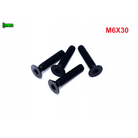 M6x30 śruba aluminiowa stożkowa imbus din 7991 śruba aluminiowa czarna