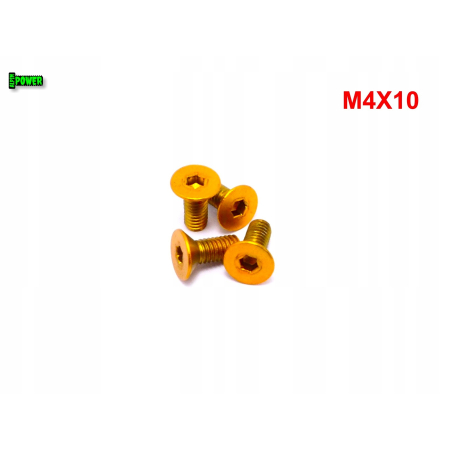 M4x10 śruba aluminiowa stożkowa imbus din 7991 śruba aluminiowa złota