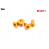 M6x12 śruba aluminiowa stożkowa imbus din 7991 śruba aluminiowa złota