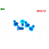 M4x10 śruba aluminiowa stożkowa imbus din 7991 śruba aluminiowa błękitna