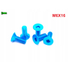 M6x16 śruba aluminiowa stożkowa imbus din 7991 śruba aluminiowa błękitna