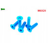 M6x25 śruba aluminiowa stożkowa imbus din 7991 śruba aluminiowa błękitna