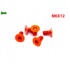 M6x12 śruba aluminiowa stożkowa imbus din7991 śruba aluminiowa pomarańczowa