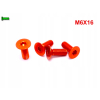 M6x16 śruba aluminiowa stożkowa imbus din7991 śruba aluminiowa pomarańczowa