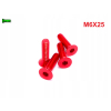 M6x25 śruba aluminiowa stożkowa imbus din 7991 śruba aluminiowa czerwona