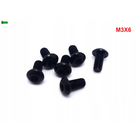 M3x6 śruba aluminiowa imbusowa iso 7380 śruby aluminiowe kolor czarny