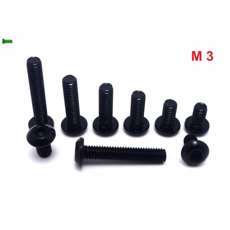 M3x8 śruba aluminiowa imbusowa iso 7380 śruby aluminiowe kolor czarny