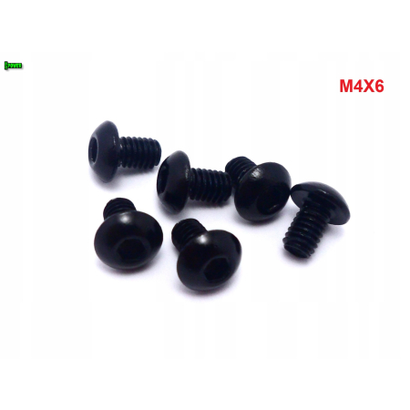 M4x6 śruba aluminiowa imbusowa iso 7380 śruby aluminiowe kolor czarny