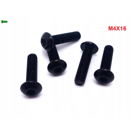 M4x16 śruba aluminiowa imbusowa iso 7380 śruby aluminiowe kolor czarny