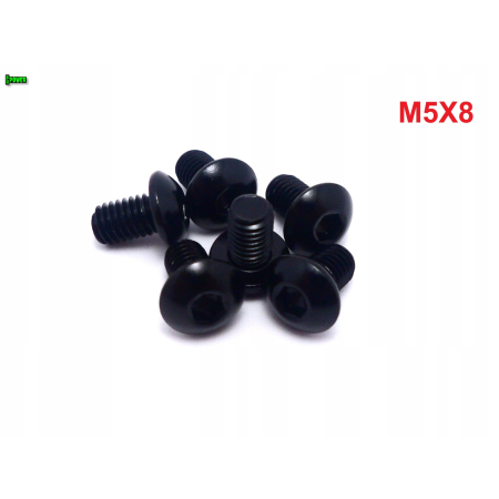 M5x8 śruba aluminiowa imbusowa iso 7380 śruby aluminiowe kolor czarny