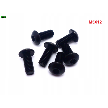 M5x12 śruba aluminiowa imbusowa iso 7380 śruby aluminiowe kolor czarny