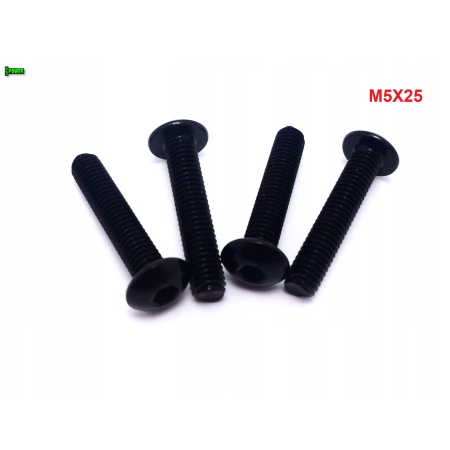 M5x25 śruba aluminiowa imbusowa iso 7380 śruby aluminiowe kolor czarny