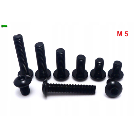 M5x25 śruba aluminiowa imbusowa iso 7380 śruby aluminiowe kolor czarny