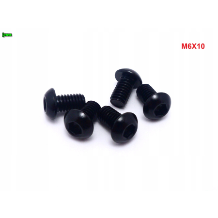 M6x10 śruba aluminiowa imbusowa iso 7380 śruby aluminiowe kolor czarny