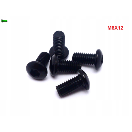 M6x12 śruba aluminiowa imbusowa iso 7380 śruby aluminiowe kolor czarny