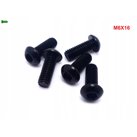 M6x16 śruba aluminiowa imbusowa iso 7380 śruby aluminiowe kolor czarny