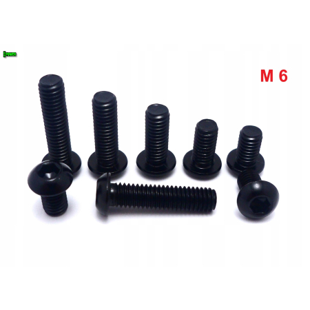 M6x25 śruba aluminiowa imbusowa iso 7380 śruby aluminiowe kolor czarny
