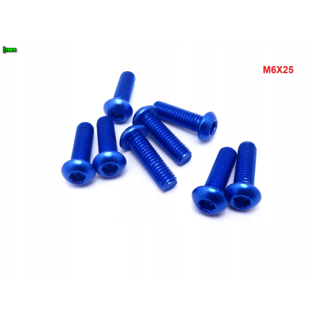 M6x20 śruba aluminiowa imbusowa iso 7380 śruby aluminiowe kolor niebieski