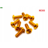 M3x8 śruba aluminiowa imbusowa iso 7380 śruby aluminiowe 6061 kolor złoty