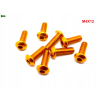 M4x12 śruba aluminiowa imbusowa iso 7380 śruby aluminiowe 6061 kolor złoty