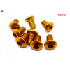 M6x10 śruba aluminiowa imbusowa iso 7380 śruby aluminiowe 6061 kolor złoty