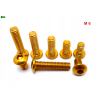 M6x16 śruba aluminiowa imbusowa iso 7380 śruby aluminiowe 6061 kolor złoty