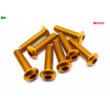 M6x25 śruba aluminiowa imbusowa iso 7380 śruby aluminiowe 6061 kolor złoty