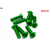 M3x10 śruba aluminiowa imbusowa iso 7380 śruby aluminiowe kolor zielony