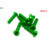 M3x12 śruba aluminiowa imbusowa iso 7380 śruby aluminiowe kolor zielony