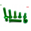 M6x10 śruba aluminiowa imbusowa iso 7380 śruby aluminiowe kolor zielony