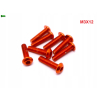 M3x12 śruba aluminiowa imbusowa iso7380 śruby aluminiowe kolor pomarańczowy