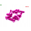 M4x12 śruba aluminiowa imbusowa iso 7380 śruby aluminiowe 6061 kolor różowy