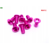 M6x12 śruba aluminiowa imbusowa iso 7380 śruby aluminiowe 6061 kolor różowy