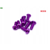 M3x8 śruba aluminiowa imbusowa iso 7380 śruby aluminiowe kolor fioletowy