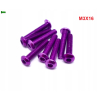 M3x16 śruba aluminiowa imbusowa iso 7380 śruby aluminiowe kolor fioletowy