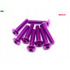 M5x25 śruba aluminiowa imbusowa iso 7380 śruby aluminiowe kolor fioletowy