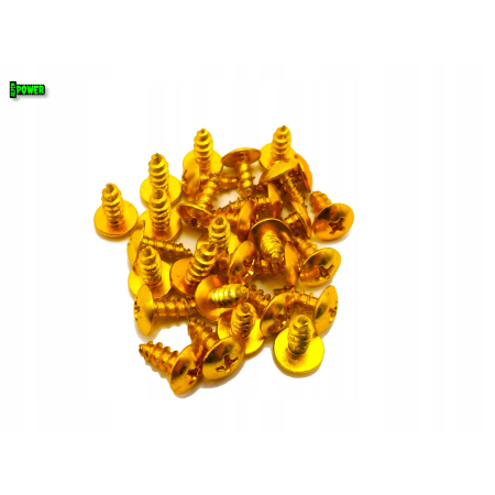 M5x12 wkręt aluminiowy samogwintujący wkręty aluminiowe kolor złoty