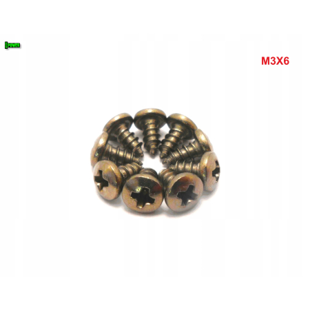 M3x6 wkręt samogwintujący tytanowy din 7981 wkręty tytanowe tytan grade 2