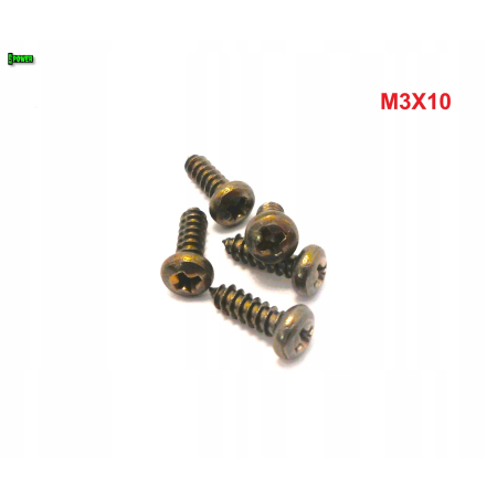 M3x10 wkręt samogwintujący tytanowy din 7981 wkręty tytanowe tytan grade 2