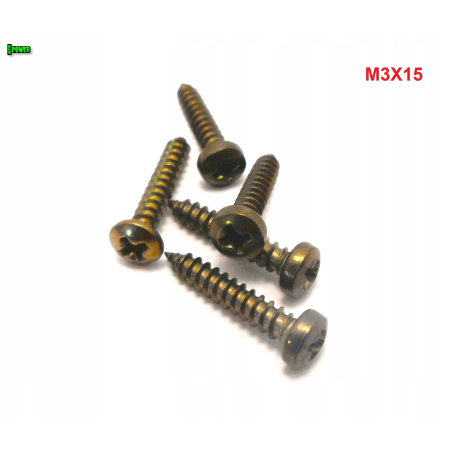 M3x15 wkręt samogwintujący tytanowy din 7981 wkręty tytanowe tytan grade 2