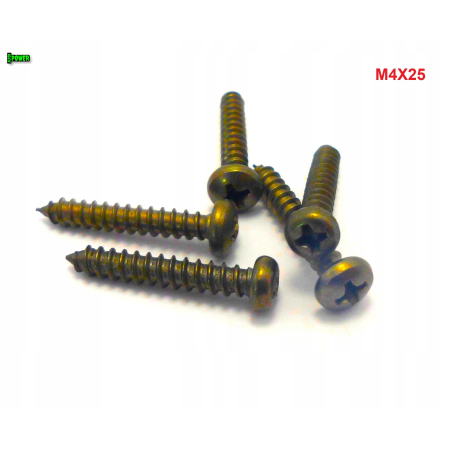 M4x25 wkręt samogwintujący tytanowy din 7981 wkręty tytanowe tytan grade 2