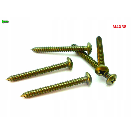 M4x38 wkręt samogwintujący tytanowy din 7981 wkręty tytanowe tytan grade 2